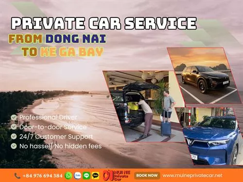 Private Car From Dong Nai to Ke Ga Bay