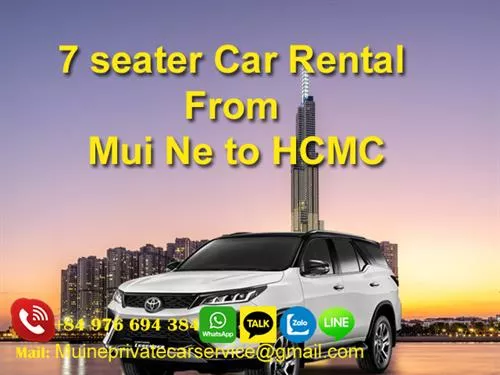 Car Rental 7 Seats Mui Ne to Saigon