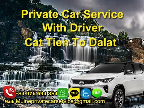 Private car from Cat Tien to Dalat