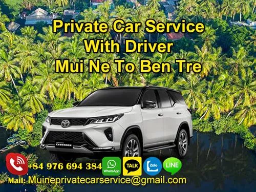 Private Car From Mui Ne To Ben Tre