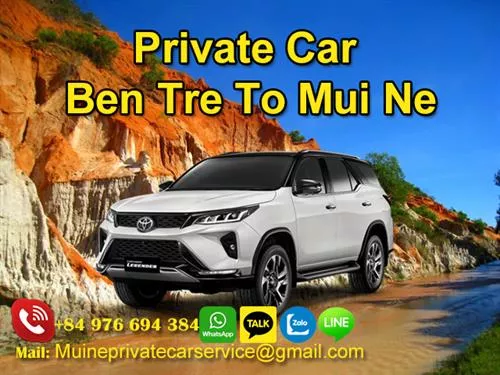 Private car from Ben Tre to Mui Ne