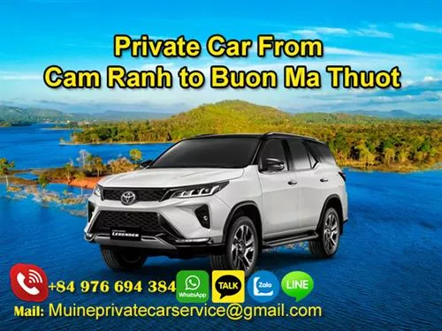 Private car from Cam Ranh to Buon Ma Thuot