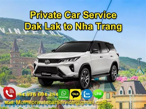 Private Car From Dak Lak to Nha Trang