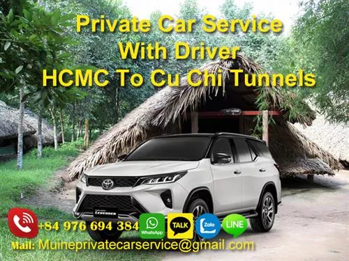 TRANSFER FROM SAIGON TO CUCHI TUNNELS BY PRIVATE CAR