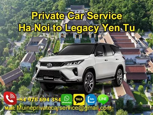 Private Car From Hanoi To Legacy Yen Tu
