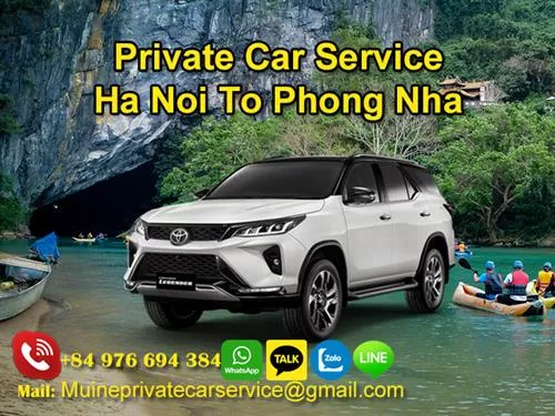 Private Car From Hanoi To Phong Nha