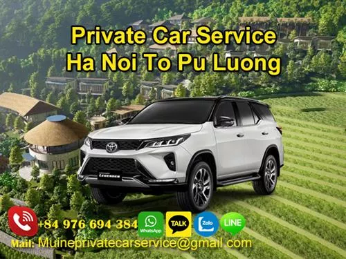 Private Car From Hanoi To Pu Luong