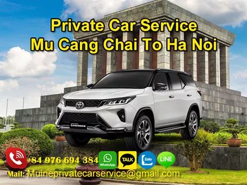 Private Car From Mu Cang Chai To Hanoi