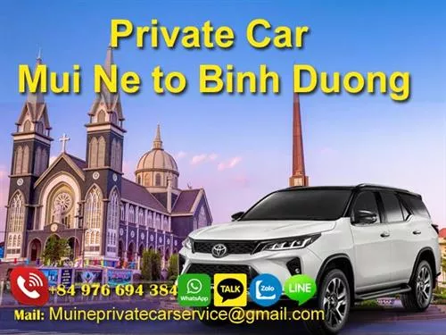 Private Car Mui Ne to Binh Duong