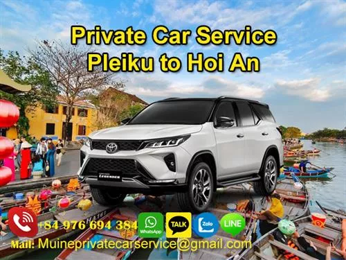 Private Car From Pleiku To Hoi An