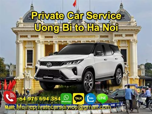 Private Car From Uong Bi To Ha Noi