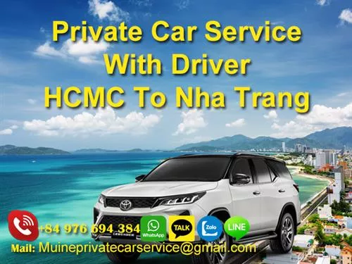 SAIGON TO NHATRANG BY PRIVATE CAR 