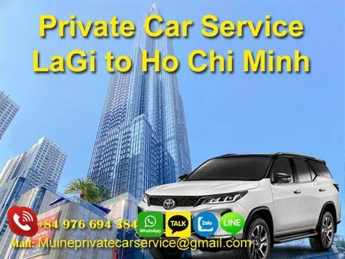 Private car service Lagi to Ho Chi Minh