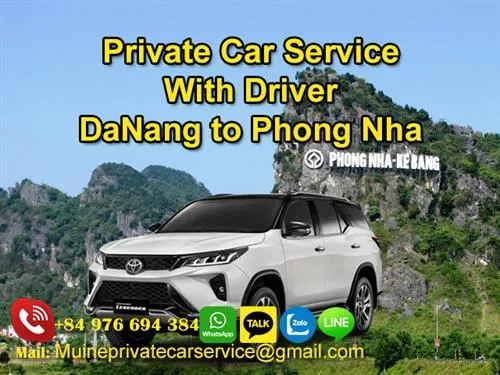 Danang to Phong Nha by Private Car