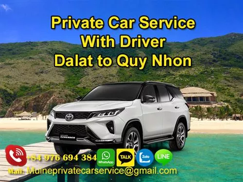 Dalat to Quy Nhon Private Car 