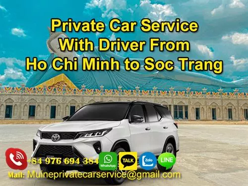 Private car from Ho Chi Minh to Soc Trang
