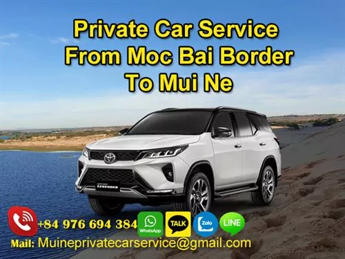 Private car from Moc Bai to Mui Ne