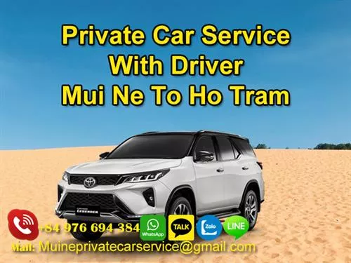 Private car from Mui Ne to Ho Tram