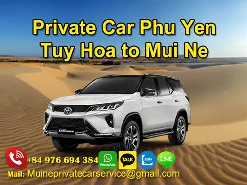 Private car from Tuy Hoa to Mui Ne