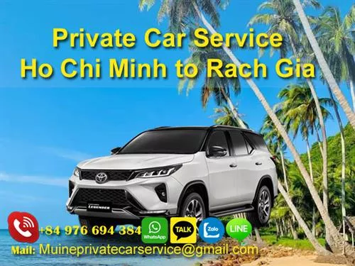 Private Car from Ho Chi Minh to Rach Gia