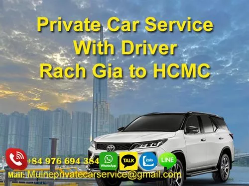 Private car from Rach Gia to Ho Chi Minh