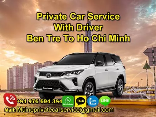 Private car from Ben Tre to Saigon