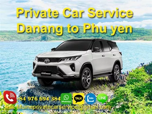 Private car service from Da Nang to Phu Yen