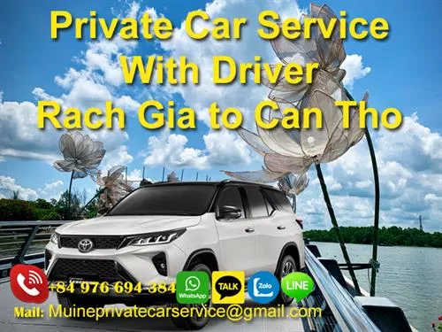 Private car from Rach Gia to Can Tho