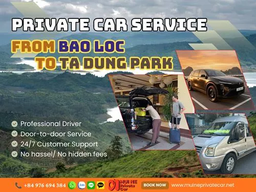 Bao Loc to Ta Dung National Park by Private Car Transfer