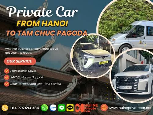 Hanoi to Tam Chuc Pagoda by Private Car