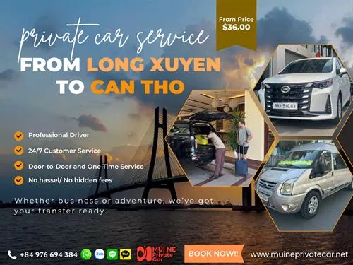 LONG XUYEN TO CAN THO PRIVATE CAR