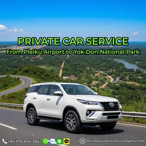 Pleiku Airport to Yok Don National Park Private Car
