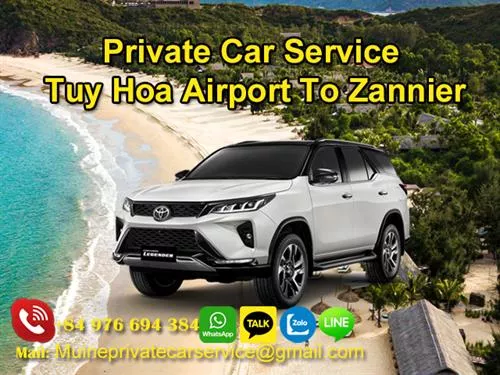 Private Car From Tuy Hoa Airport to Zannier