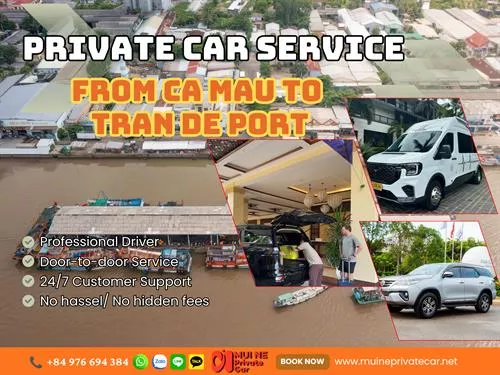 Ca Mau to Tran De Port By Private Car Transfer