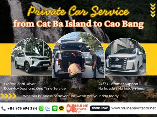 Cat Ba Island to Cao Bang Private Car