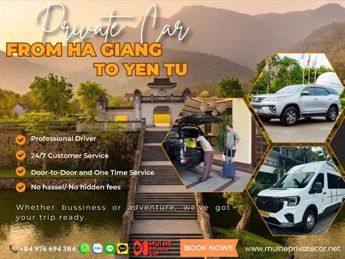 Ha Giang to Yen Tu By Private Car Transfer