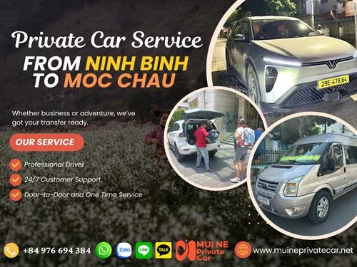 Ninh Binh to Moc Chau Private Car