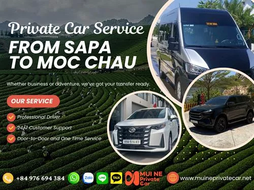 Private Car From Sapa To Moc Chau