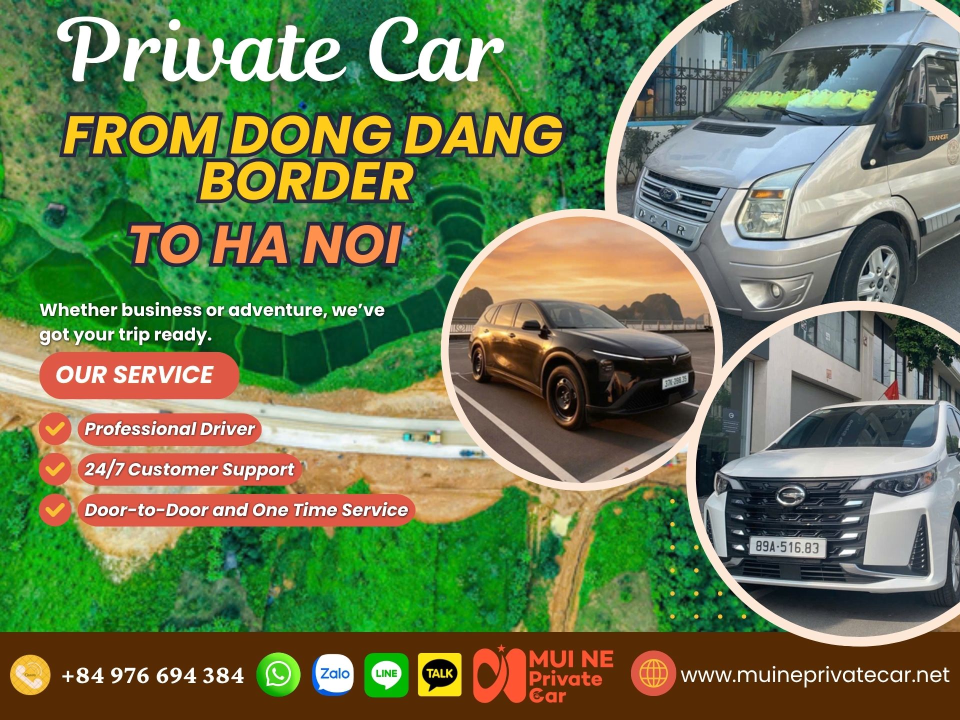 Dong Dang Border to Ha Noi Private Car Transfer - Mui Ne Private Car