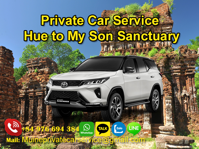 Private car Hue to My Son Sanctuary