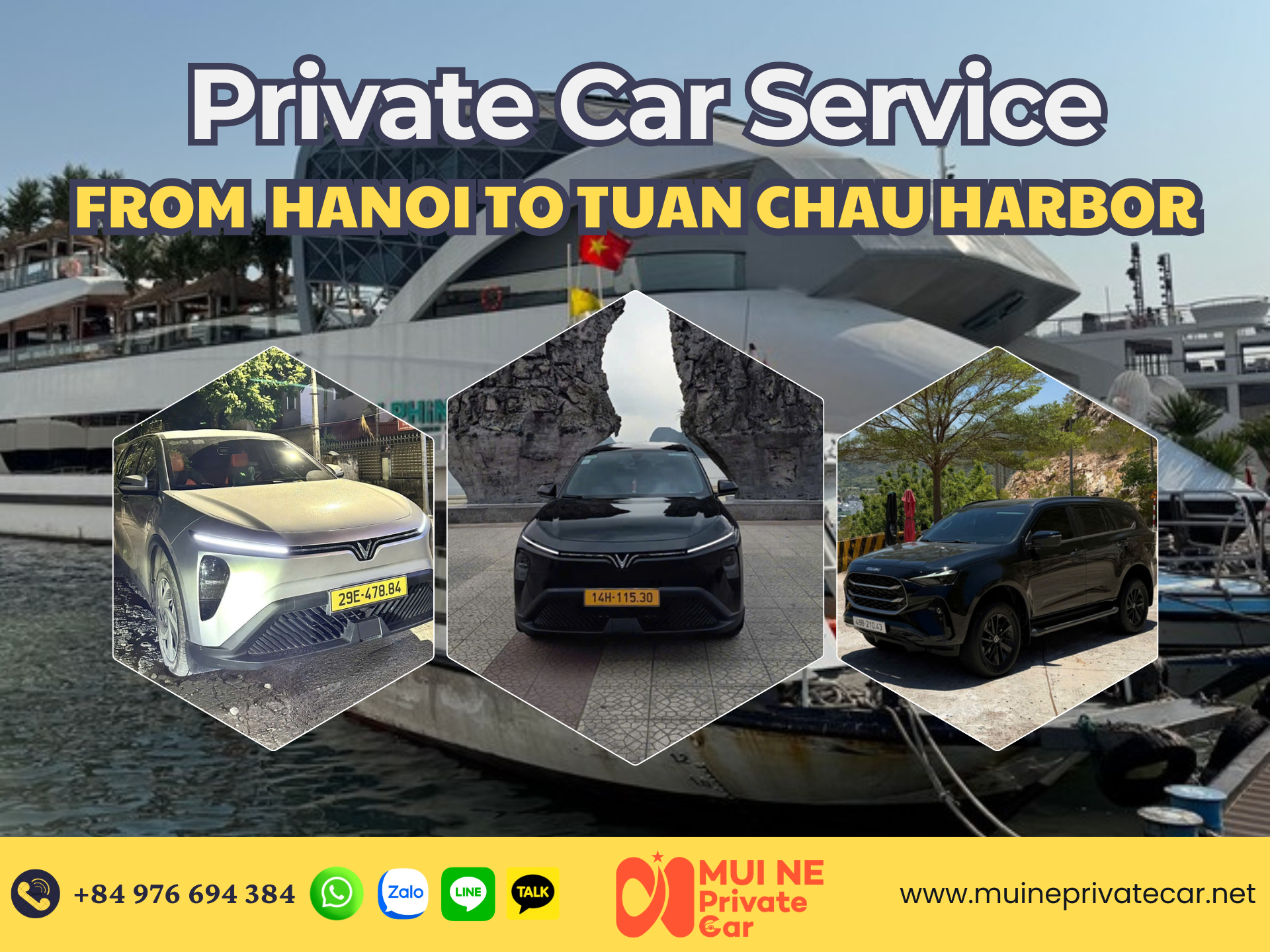 Hanoi to Tuan Chau Harbor Private Car Transfer - Mui Ne Private Car