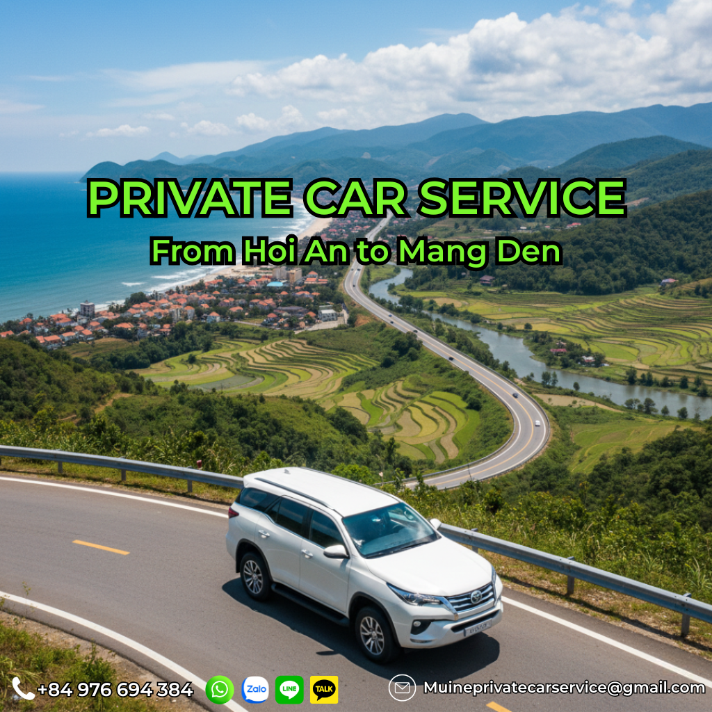 Private car Hoi An to Mang Den