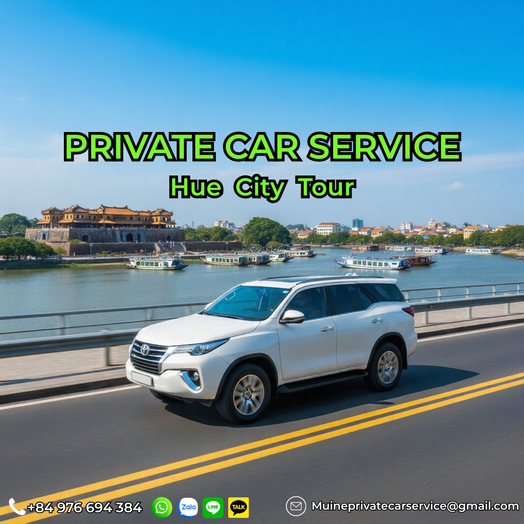 Hue sightseeing tour private car