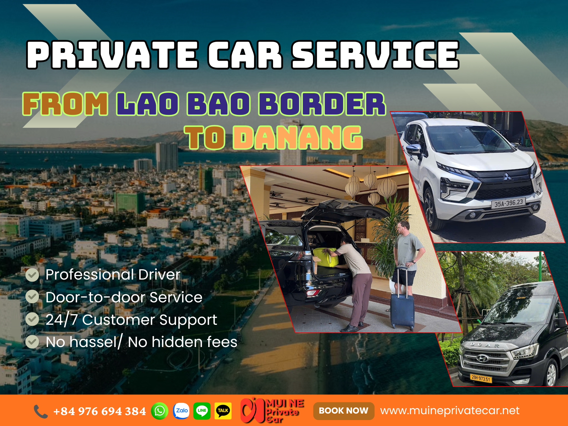 Lao Bao Border to Da Nang Private Car Transfer - Mui Ne Private Car