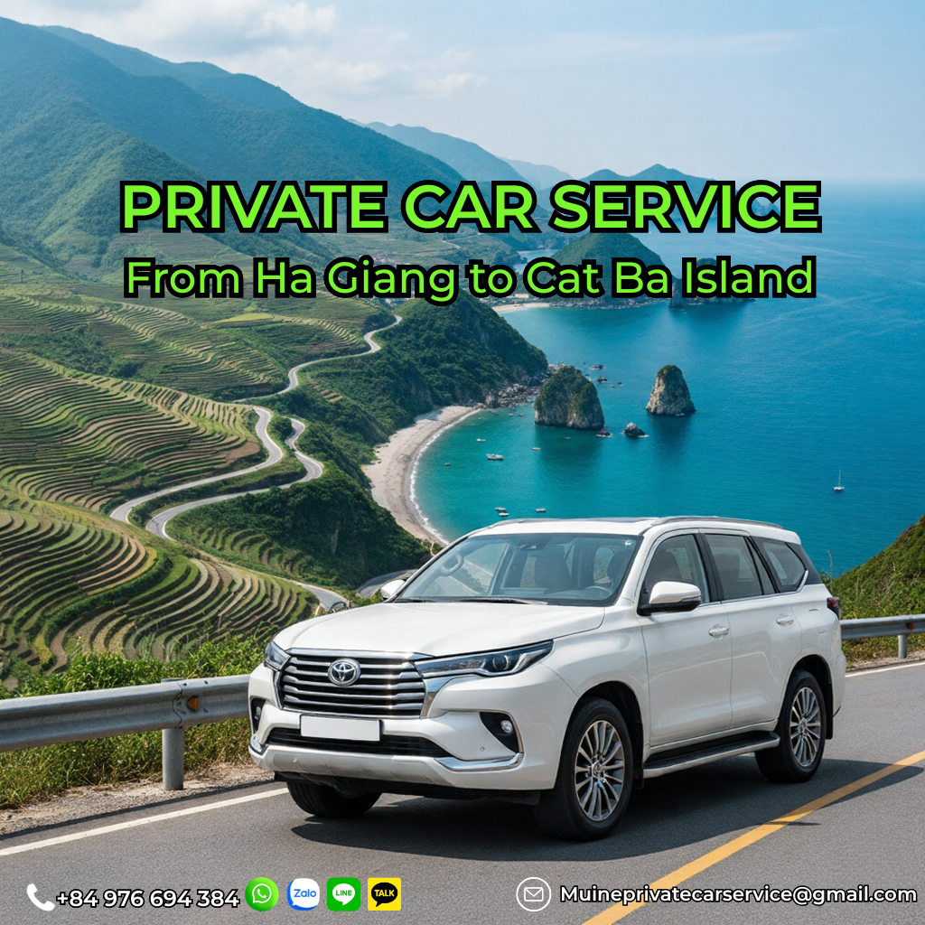 Private car Cat Ba Island to Sapa