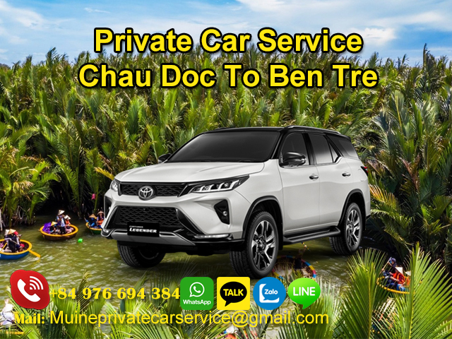 Private car Chau Doc to Ben Tre via CT01 expressway