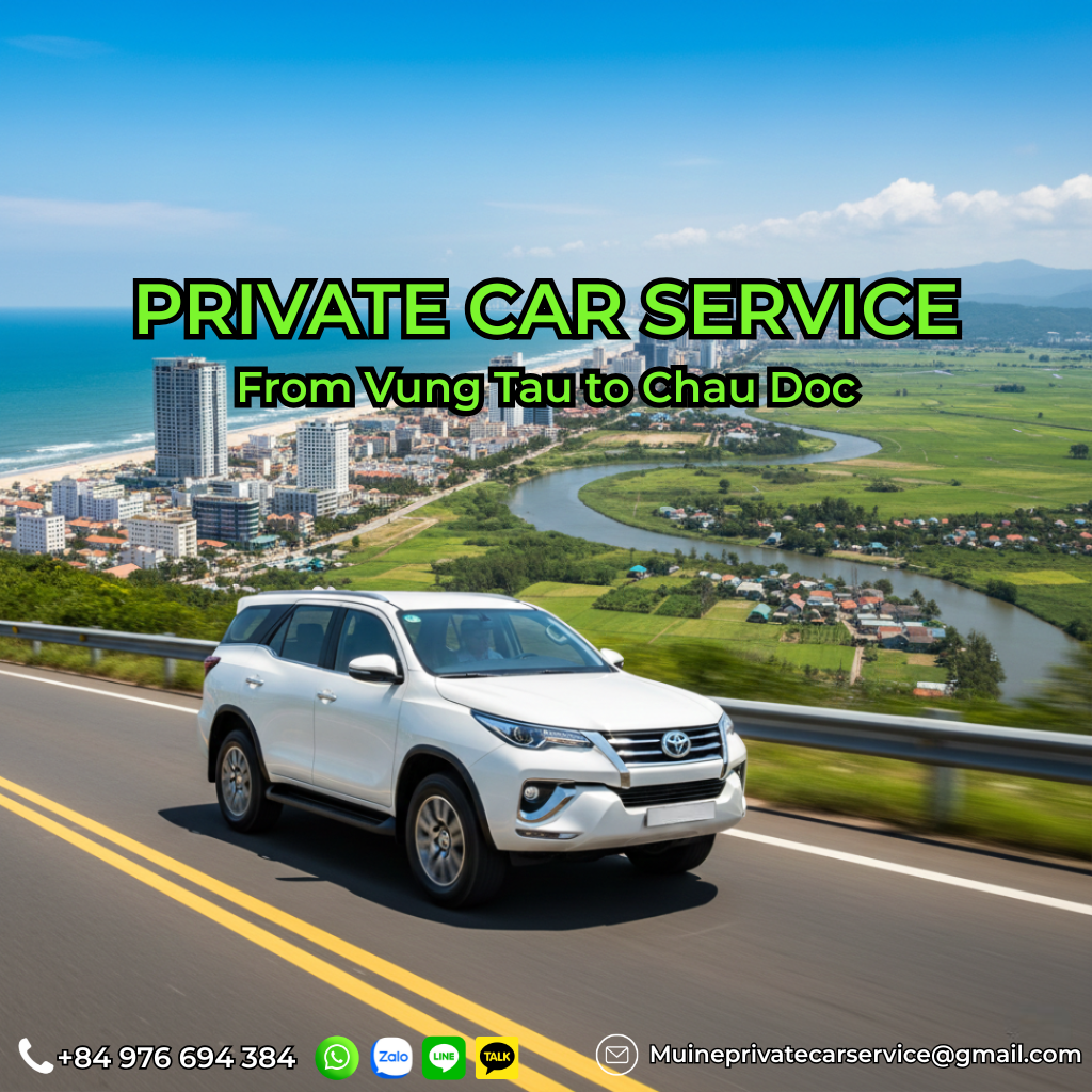 Private car Vung Tau to Chau Doc