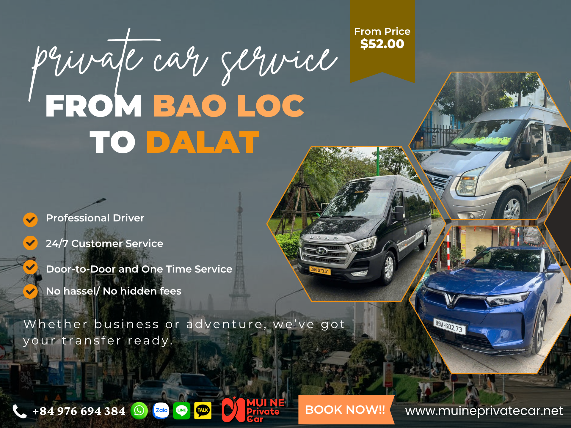 Bao Loc to Da Lat Private Car Transfer - Mui Ne Private Car