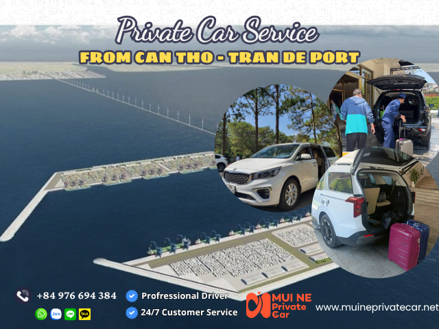 Private car Can Tho to Tran De Port QL91B