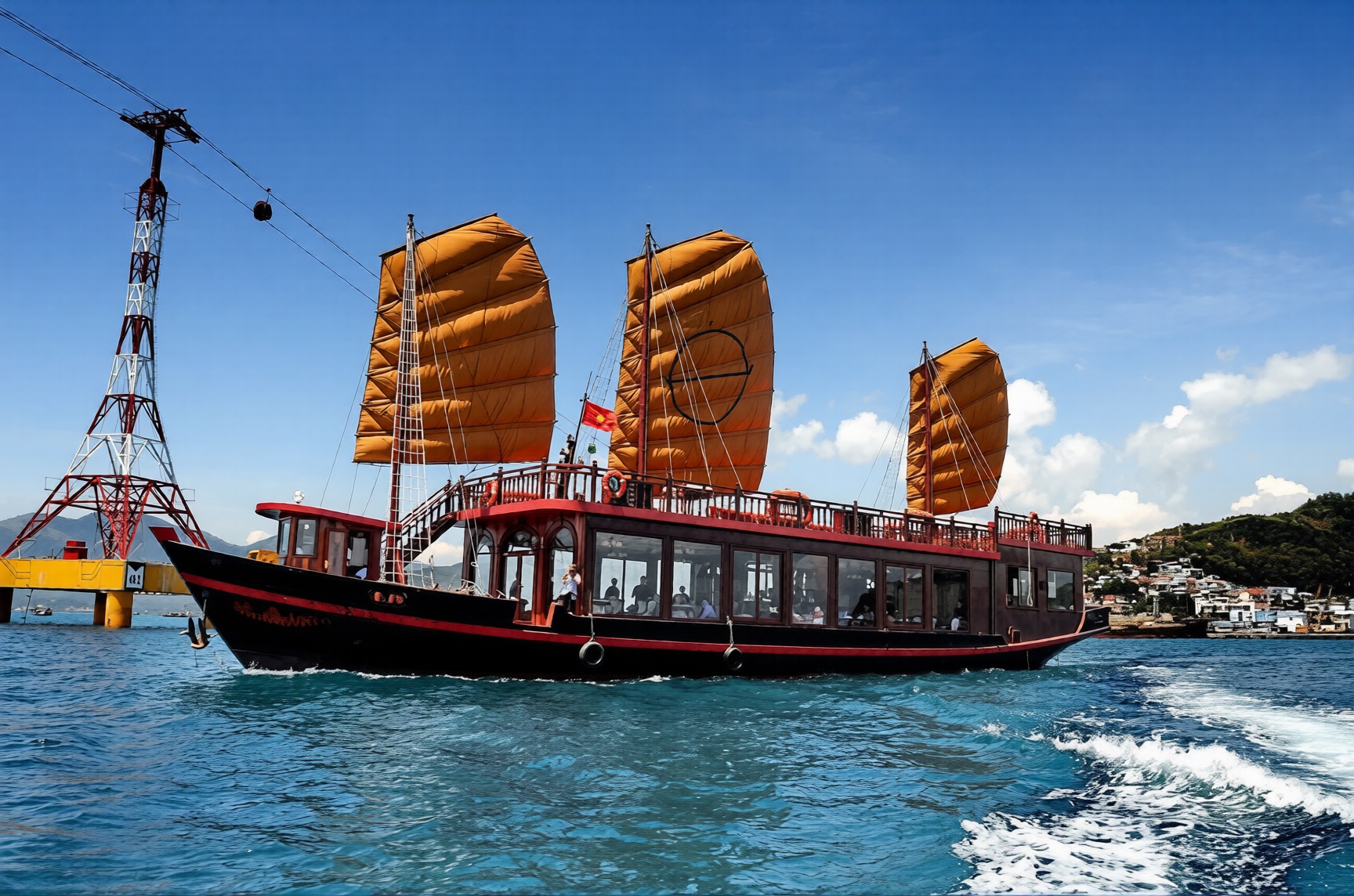 Emperor Cruise Nha Trang junk boat departure